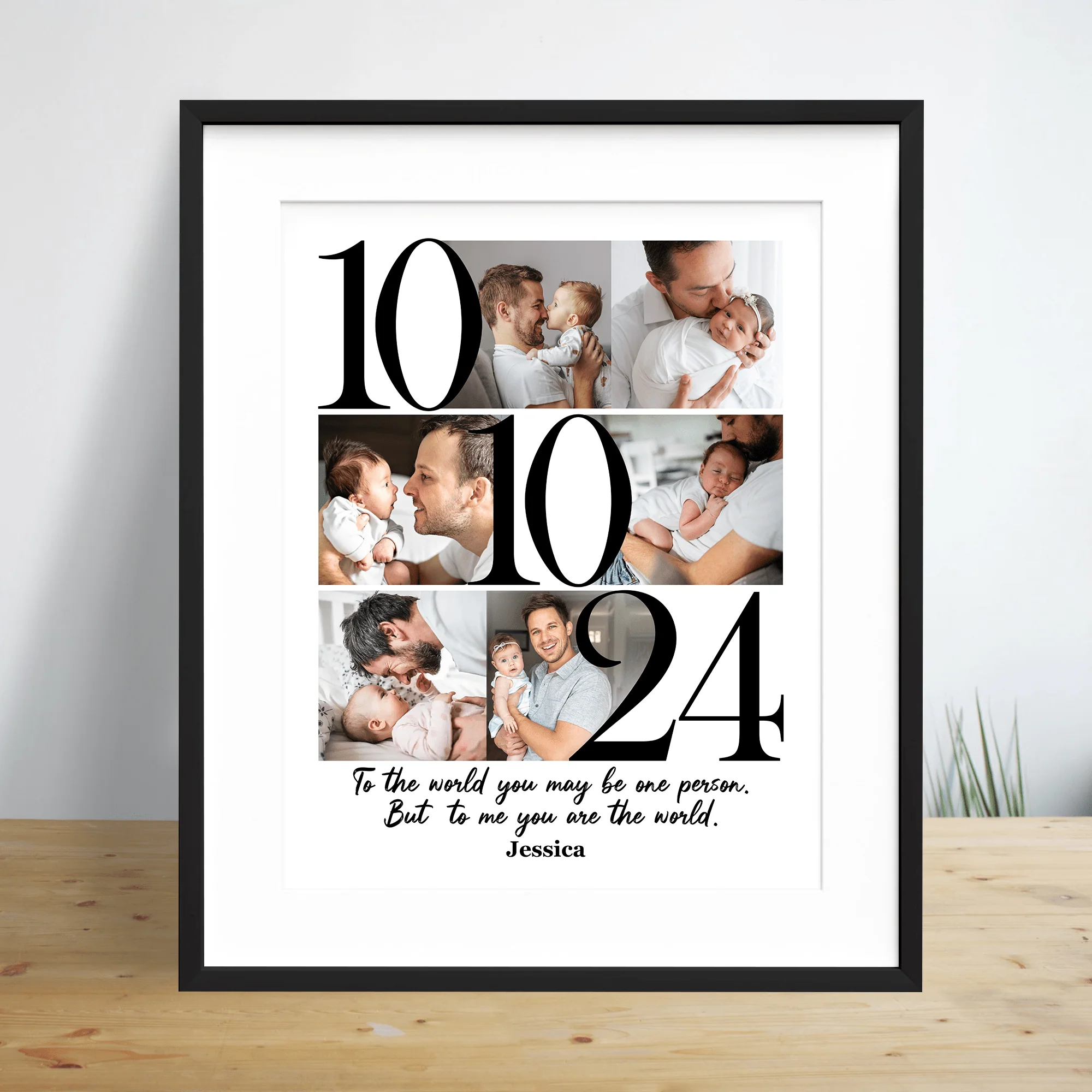 Custom Photo To Me You Are The World Father's Day Picture Frame TA29 890557 - Image 3