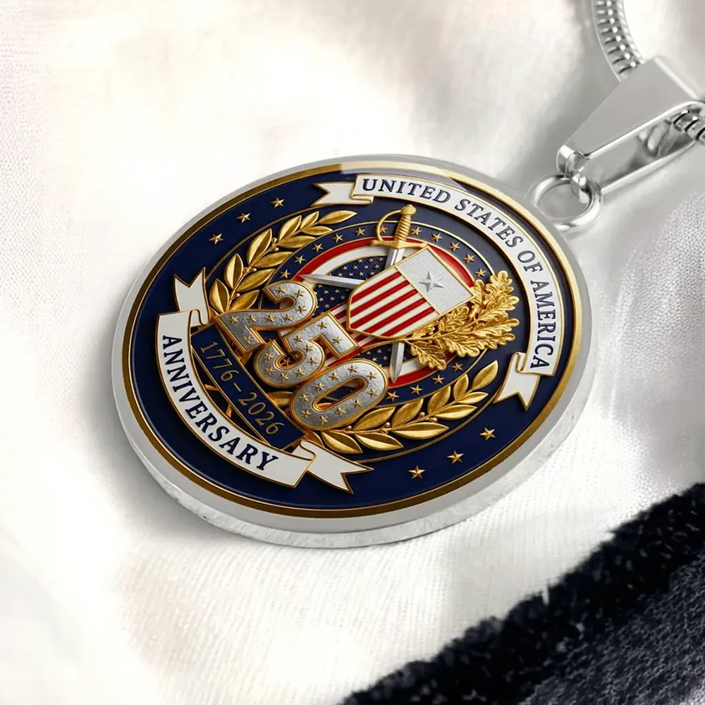 United State 250 Anniversary 1776 - 2026 Circle Necklace TH10 169455 - Image 7