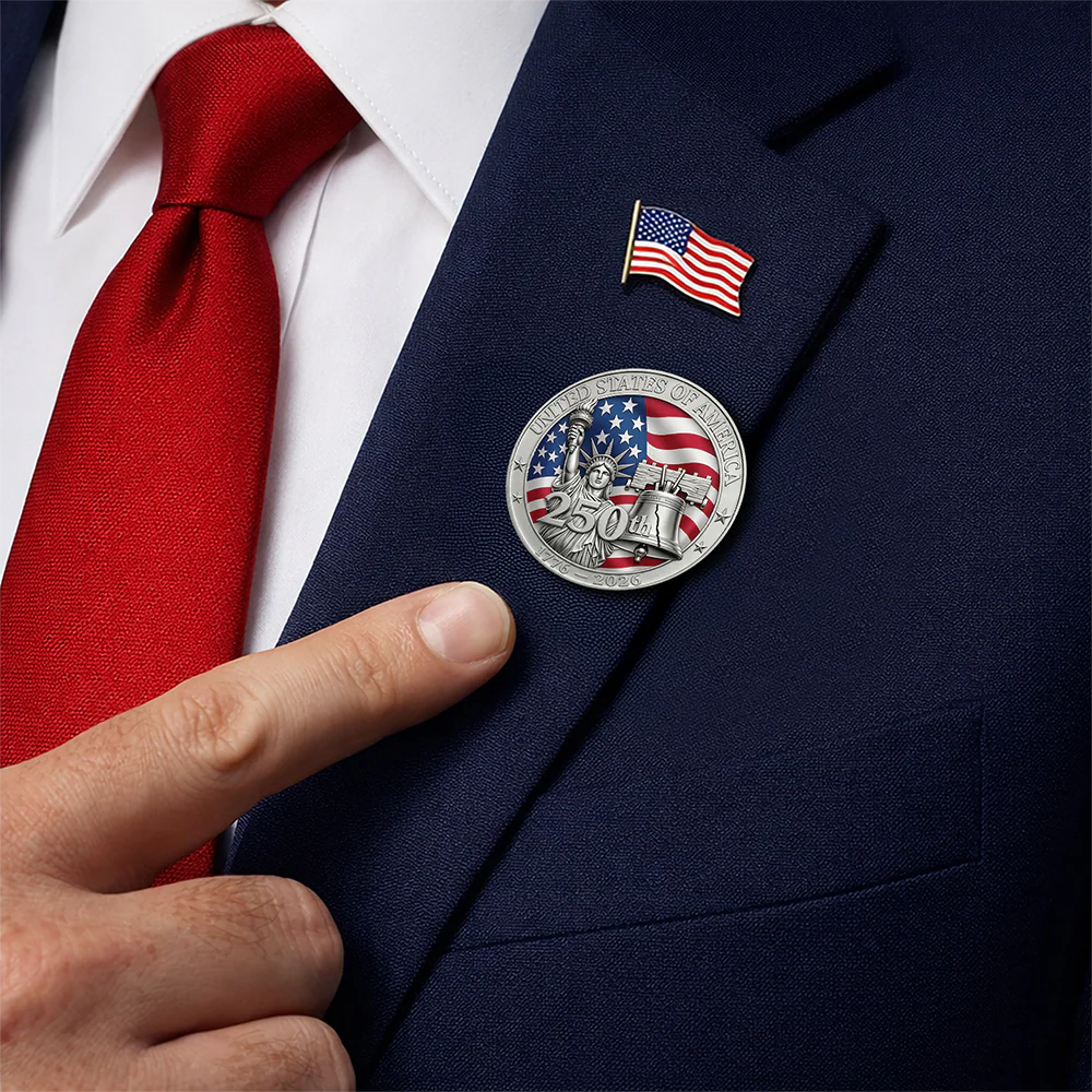 United State Of America 250th 1776 - 2026 Stainless Steel Metal Pin for Patriot's Day Independence Day TH10 169425 - Image 3