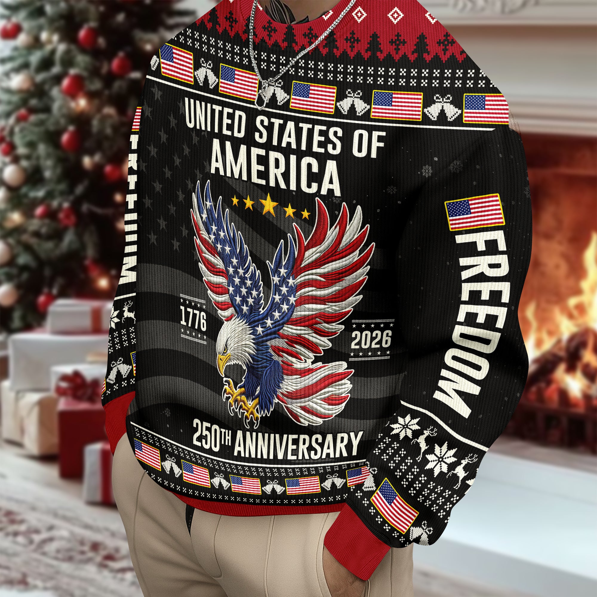 United State Of America Freedom 250 Years Ugly Sweater TH10 896559 - Image 7