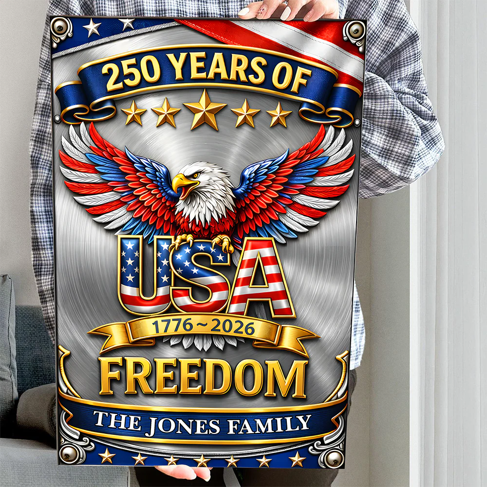 USA 250 Years Of Freedom Metal Sign TH10 169447 - Image 2