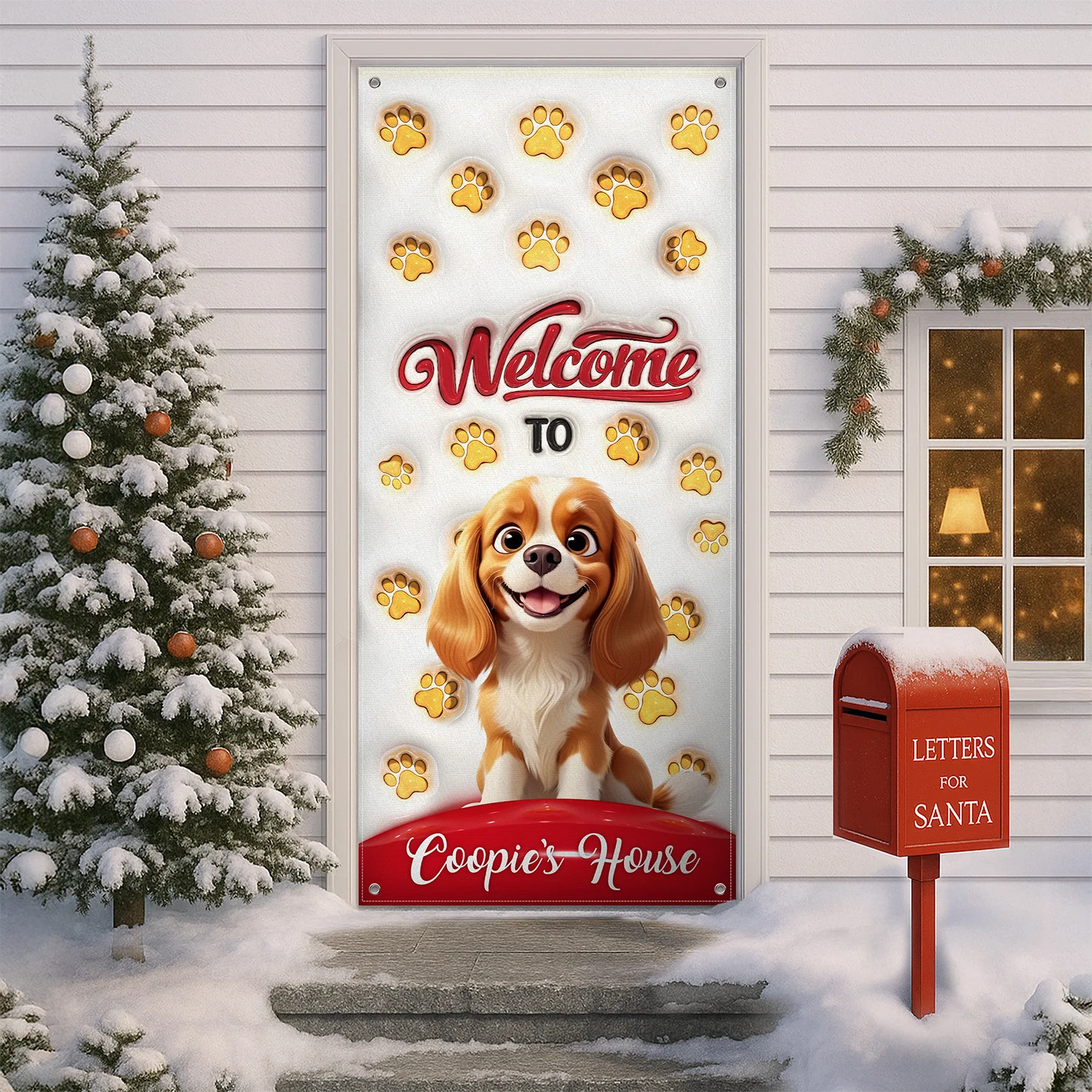 Welcome To Our House Door Cover For Dog Lover TH10 896507 - Image 8