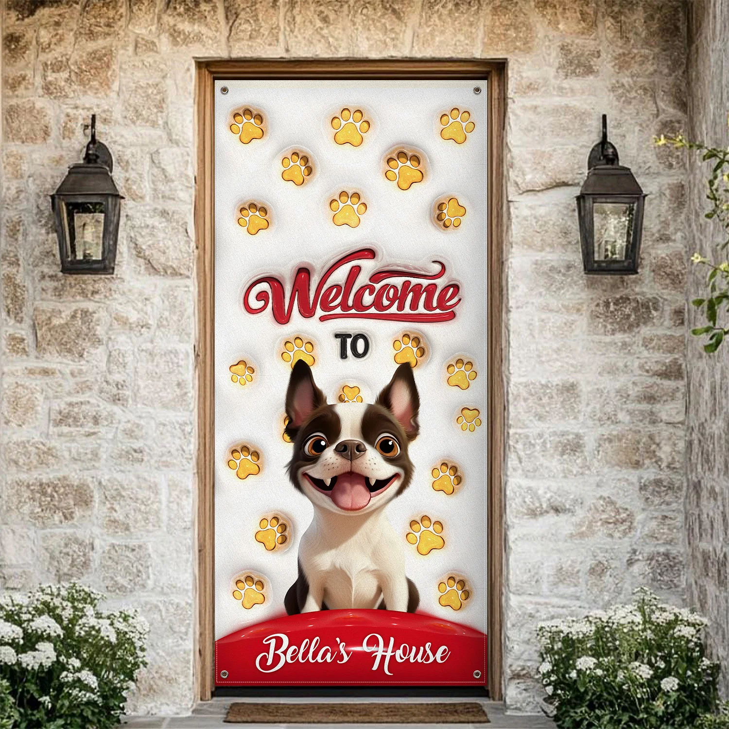Welcome To Our House Door Cover For Dog Lover TH10 896507 - Image 9