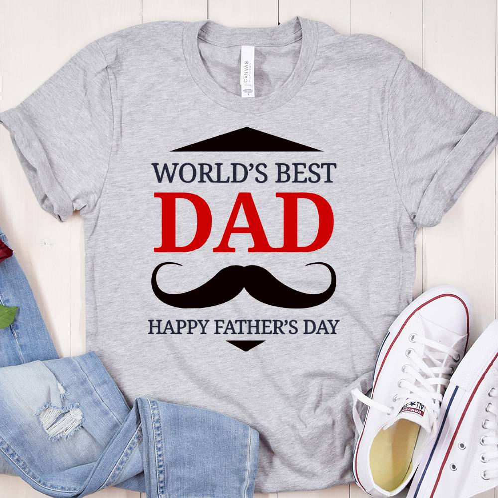 World's Best Dad Family T-shirt, HN590 - Image 2