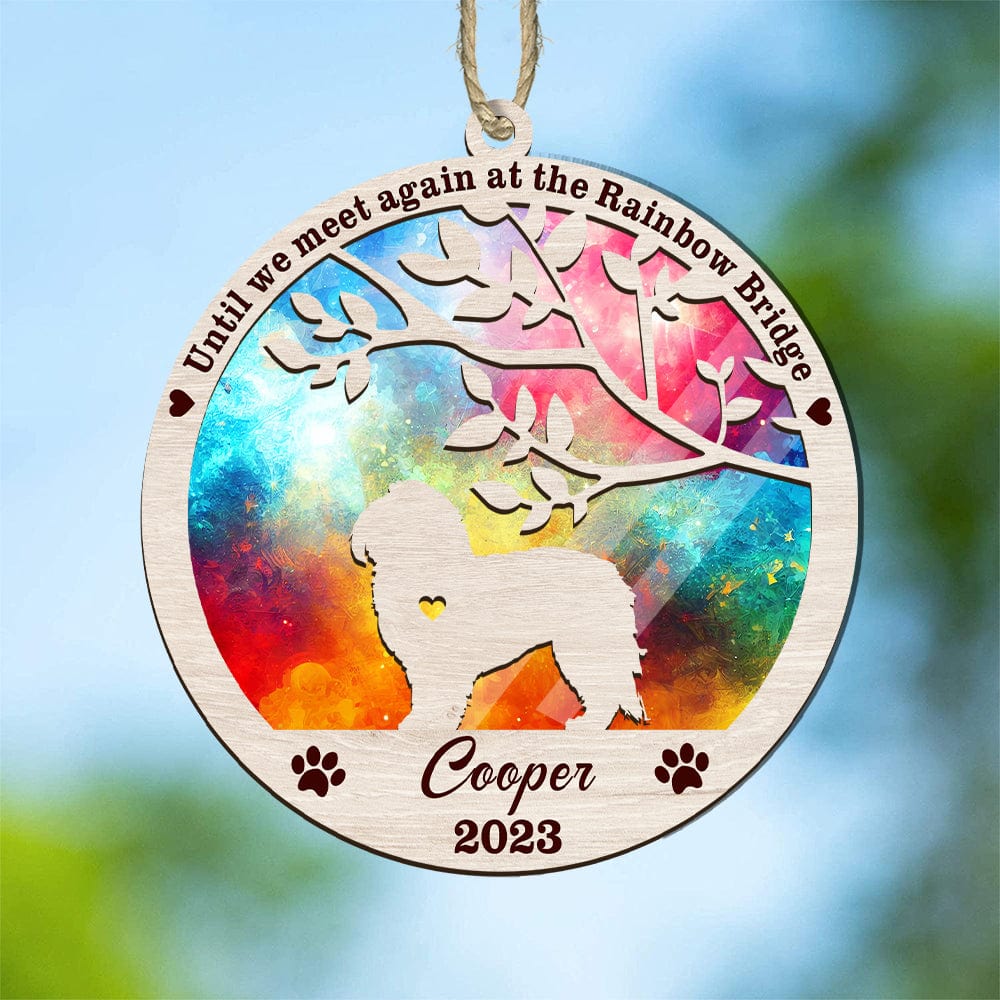 You Left Paw Prints On My Heart Dog Memorial Suncatcher Personalized Gift TA29 889689 - Image 3