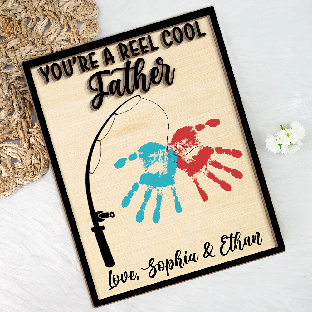 You're the Reel Cool Dad 2-Layered Wooden Plaque With Stand TH10 892987 - Image 4