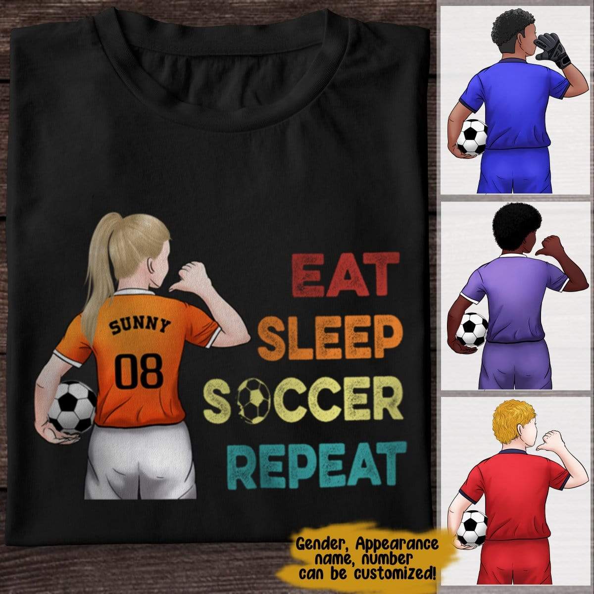 Eat Sleep Soccer Repeat Soccer Shirt