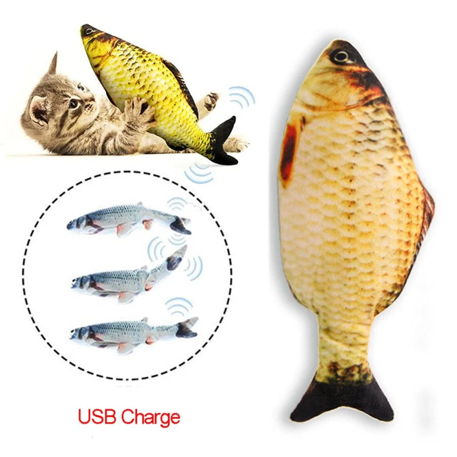 Electronic Pet Cat Toy Fish Electric USB Charging Simulation Fish Toys for Dog Cat Chewing Playing Biting cat Supplies - Image 9
