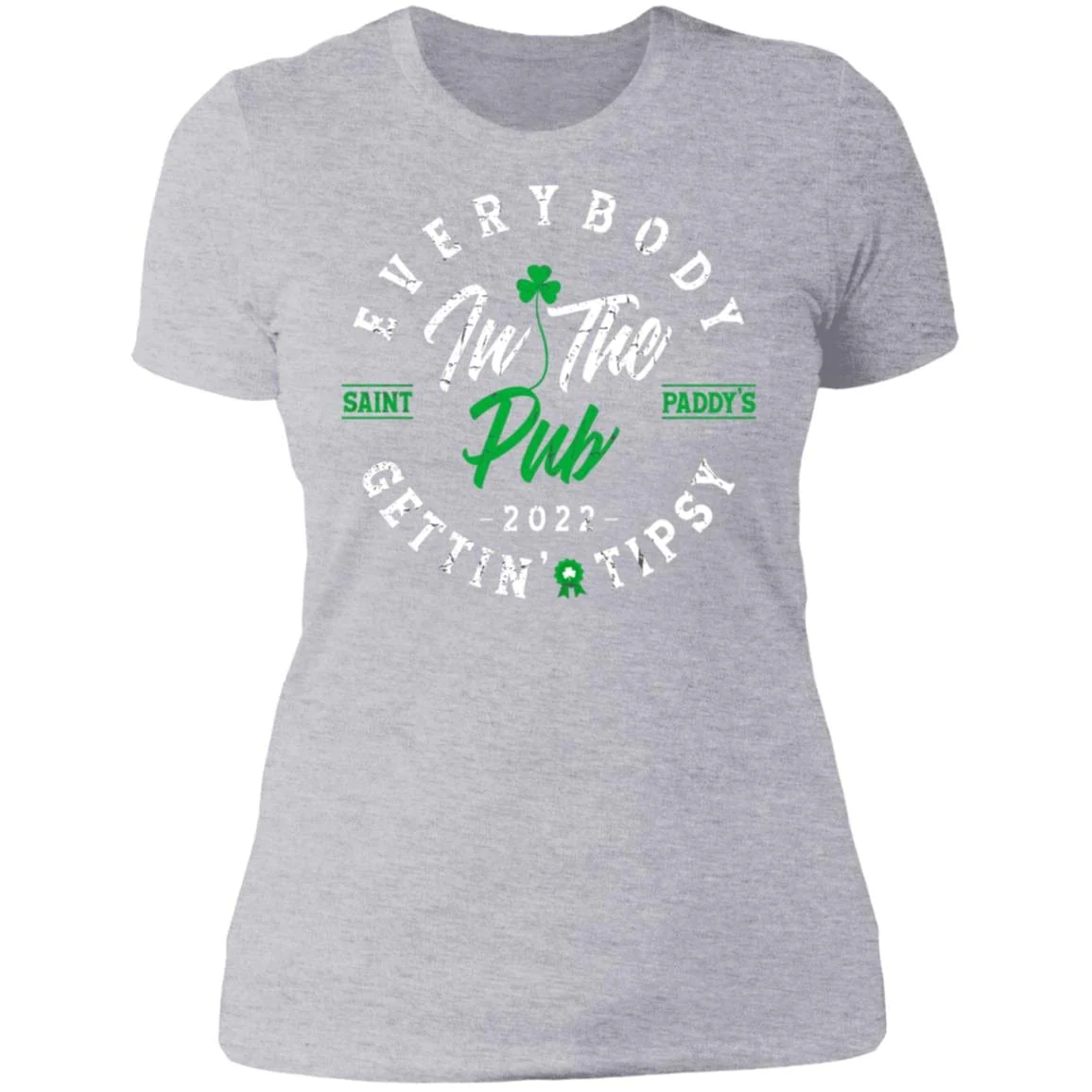 Distressed Everybody in the Pub 2022 Saint Paddy’s Gettin' Tipsy Shirt - Image 7