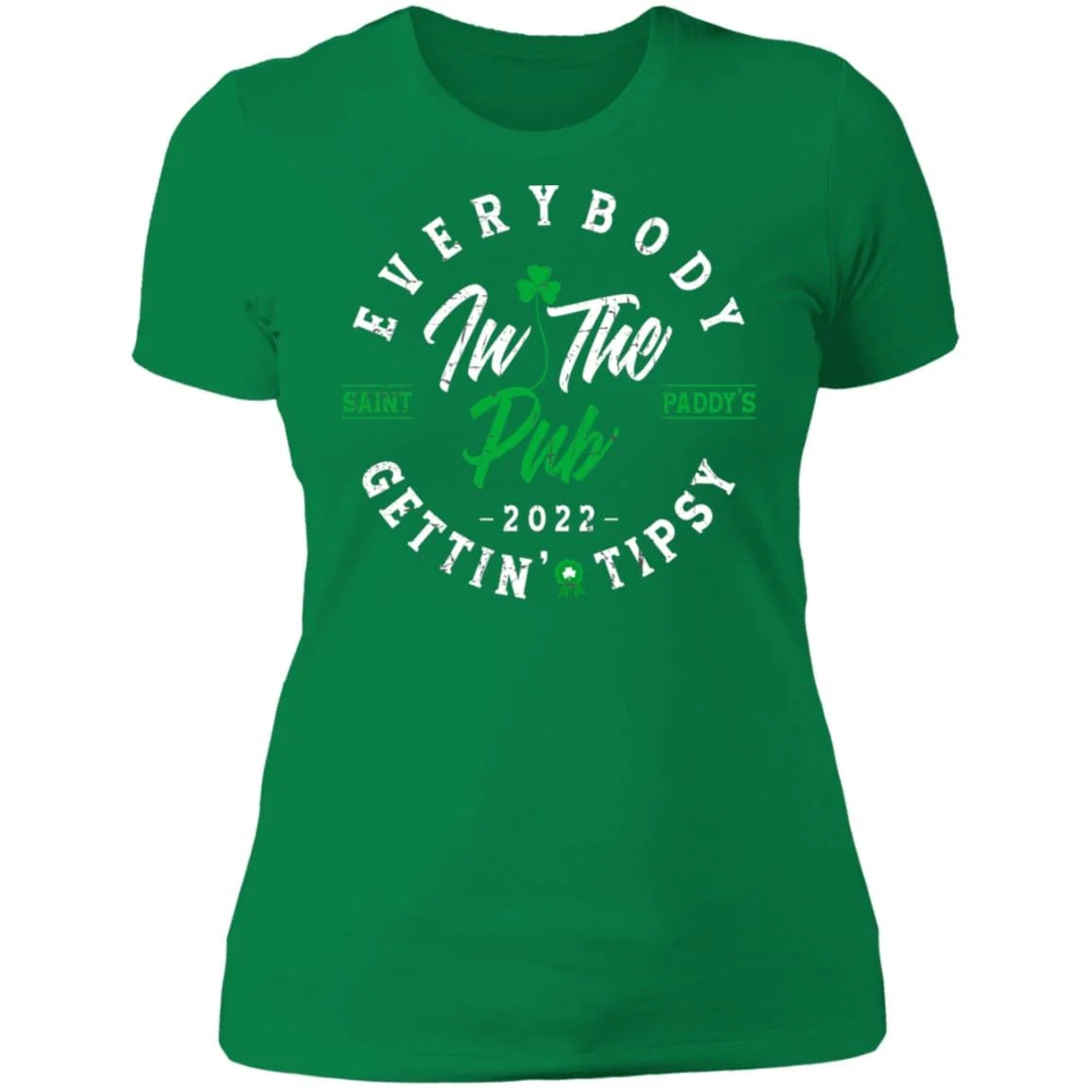 Distressed Everybody in the Pub 2022 Saint Paddy’s Gettin' Tipsy Shirt - Image 9