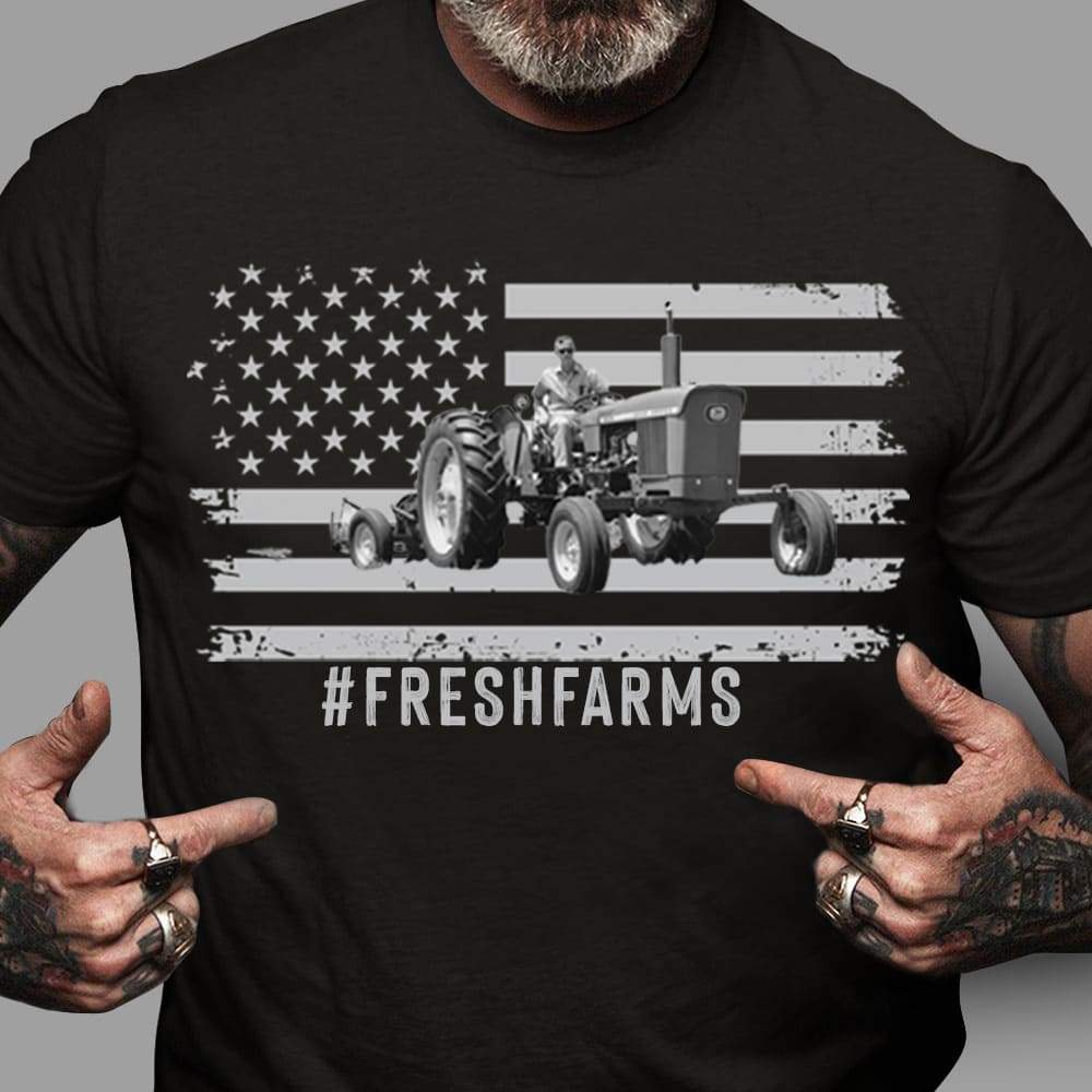 Farmer Flag Custom Image T-shirt, Farmer Gift, Upload photo T shirt HN590 - Image 4