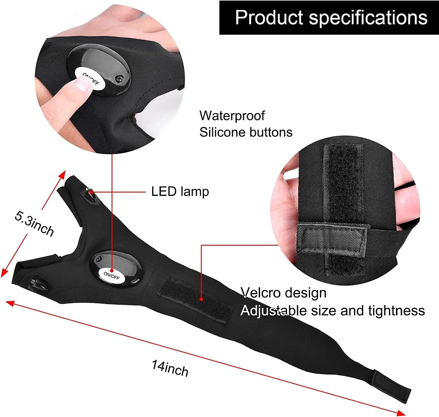 Fathers Day Dad Gifts from Daughter Son Wife LED Flashlight Gloves Gadgets for Men Easter Gifts for Dad Fishing Camping Repairing Tools Stocking Stuffers Gifts for Him Christmas Boyfriend Husband - Image 3