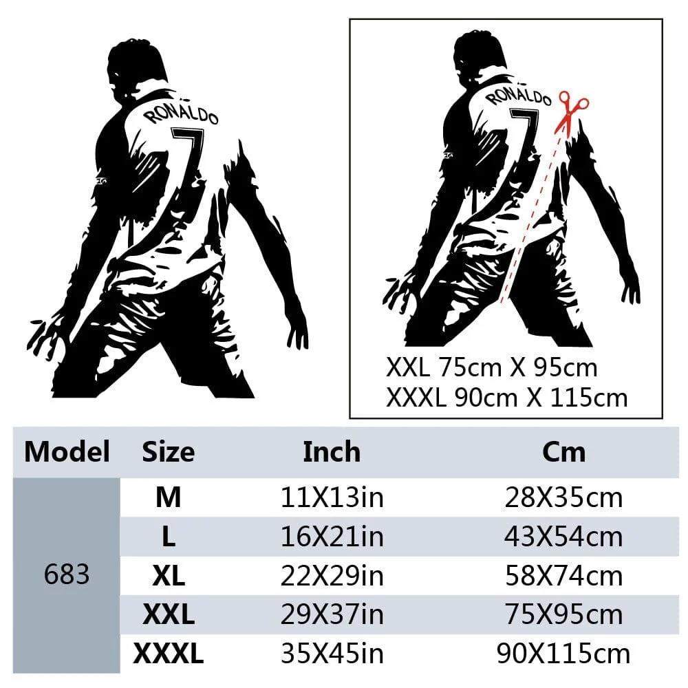 Football Cristiano Ronaldo Vinyl Wall Sticker - Image 18