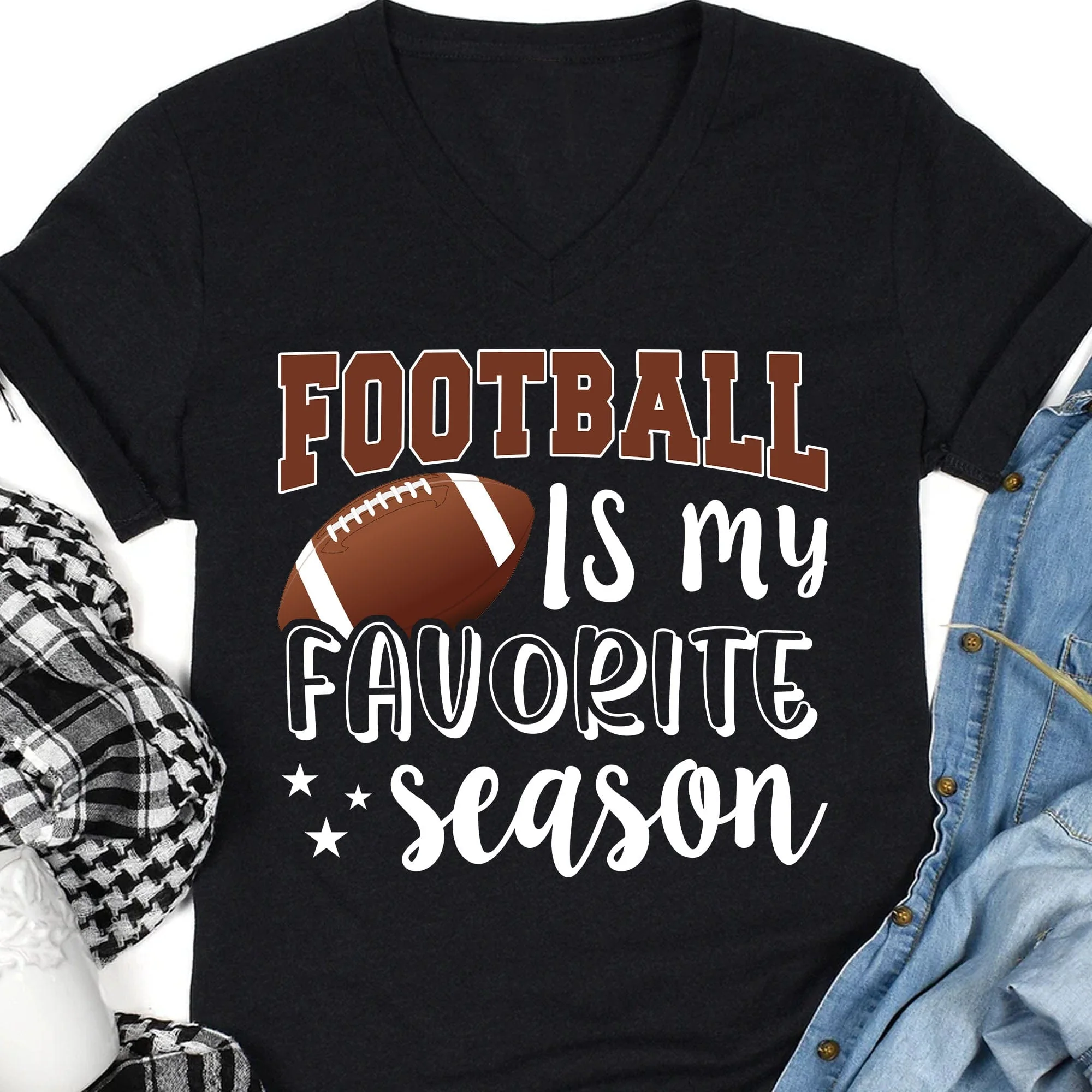 Football Is My Favorite Season Personalized Custom Football Shirts C499 - Image 4