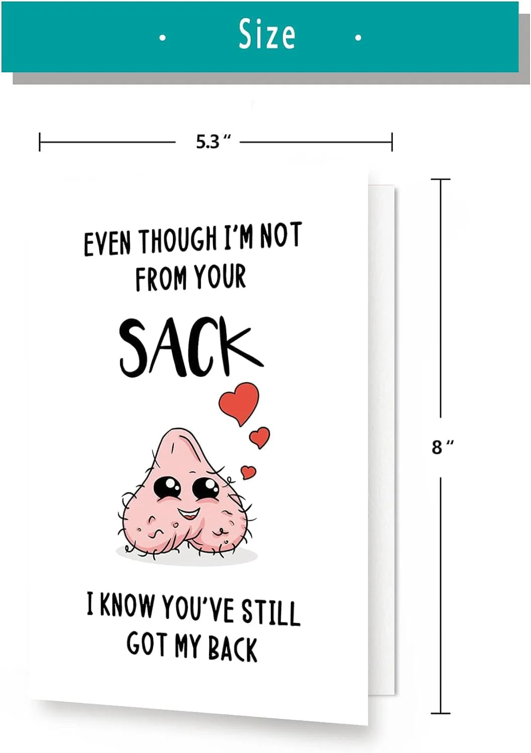Funny Bonus Dad Card for Fathers Day,Rude Greeting Card for Dad,Step Father Gifts from Stepdaughter Stepson,Stepdad Birthday Card,Even Though I’M Not from Your Sack Card - Image 2