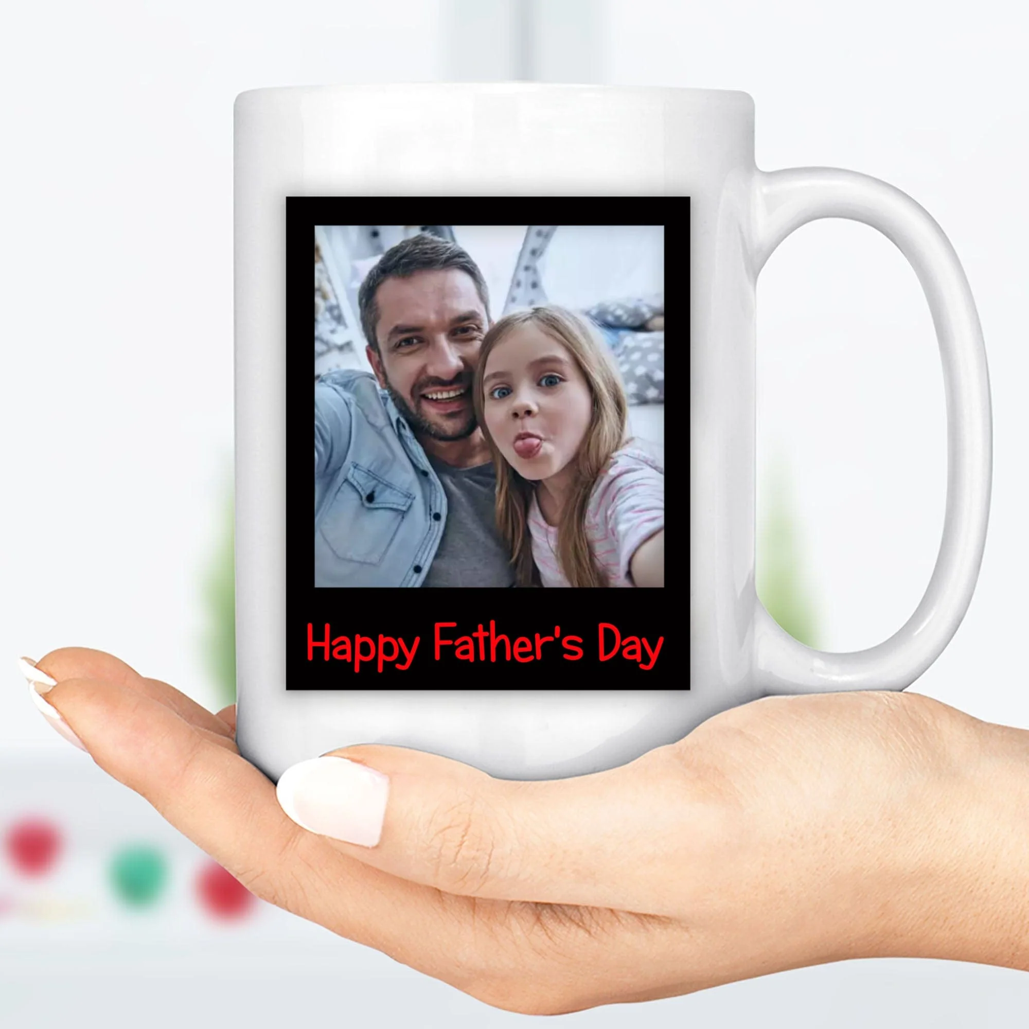Funny Caring Strong My Hero Reliable Hardworking Custom Father's Day Photo Mug H317 - Image 3