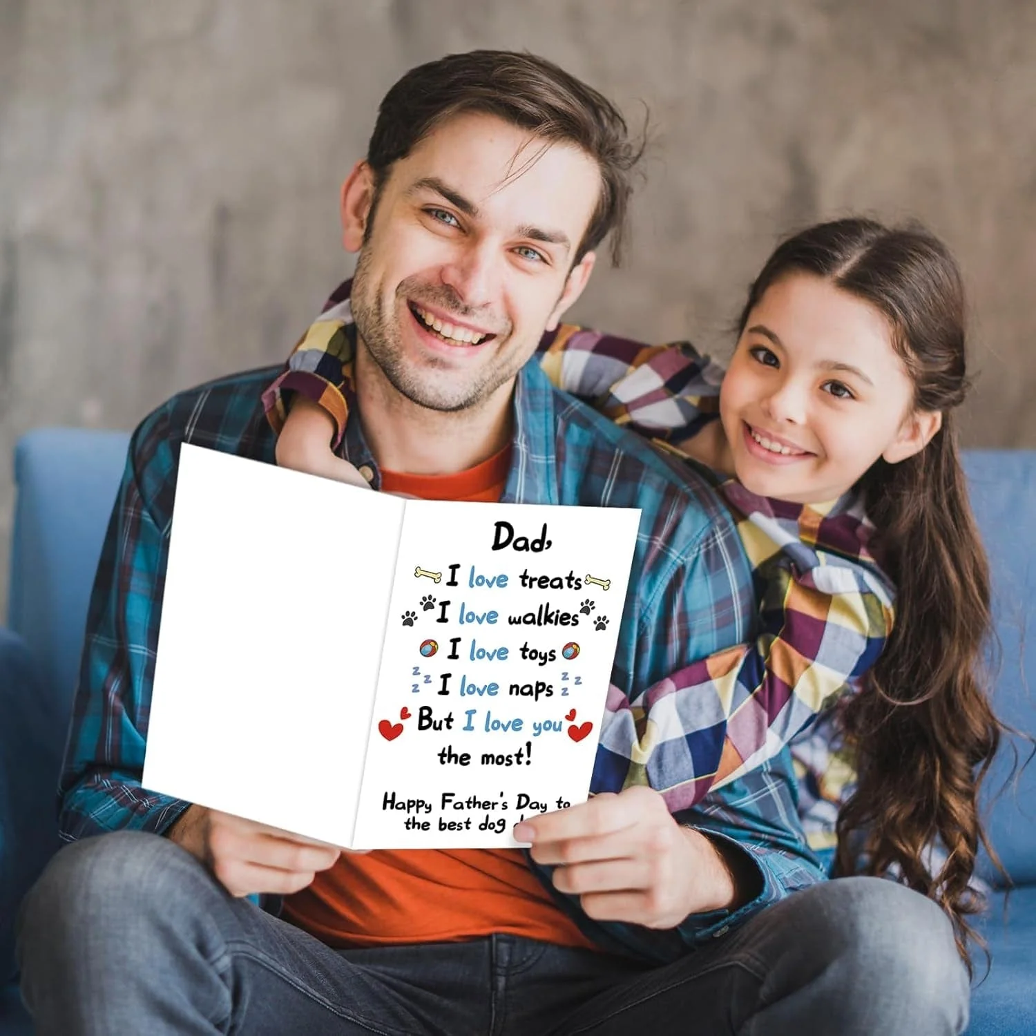 Funny Dog Dad Fathers Day Card from Son Daughter, Cute Dog Dad Gifts for Men, Happy Father’S Day Card for Him - Image 6