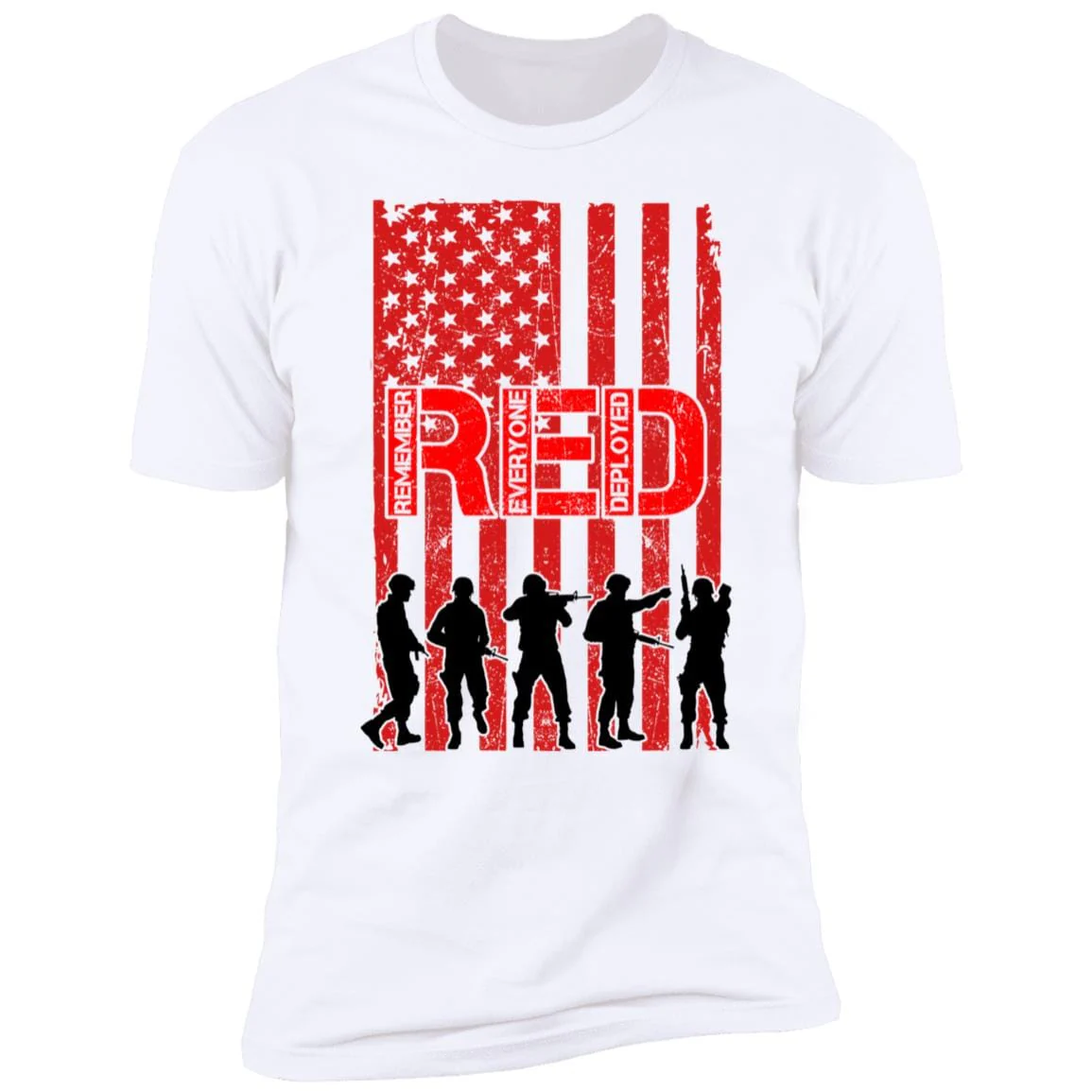 Remember Everyone Deployed Red Friday American Flag Military 4th Of July Shirt H397 - Image 5