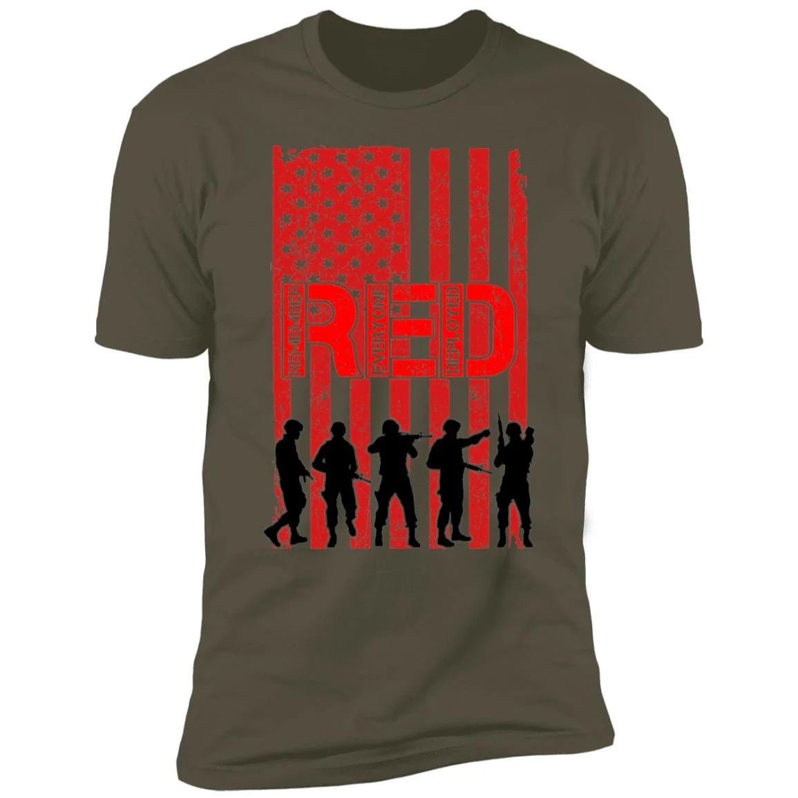 Remember Everyone Deployed Red Friday American Flag Military 4th Of July Shirt H397 - Image 9