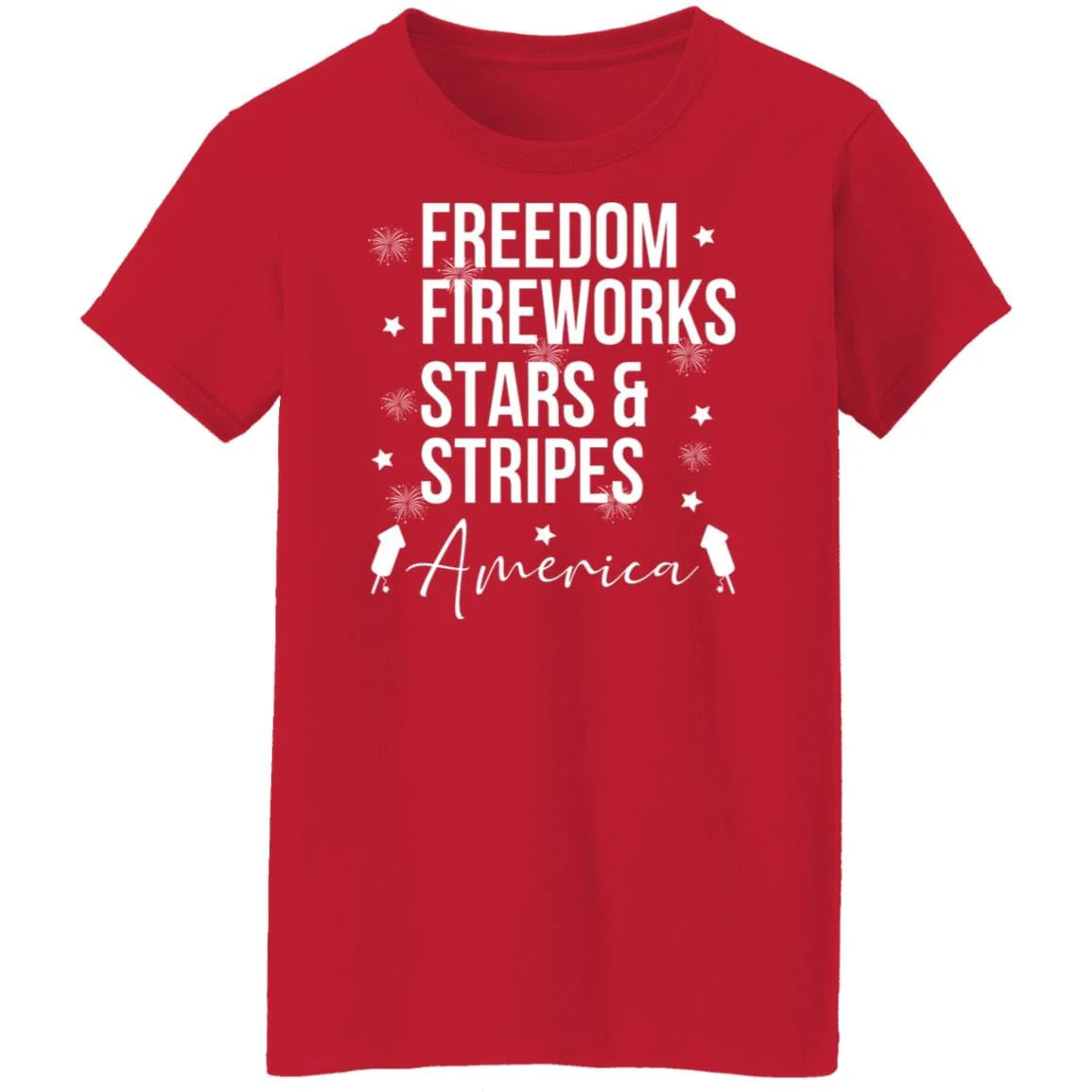 Freedom Fireworks Stars And Stripes 4th of July Shirt H404 - Image 12