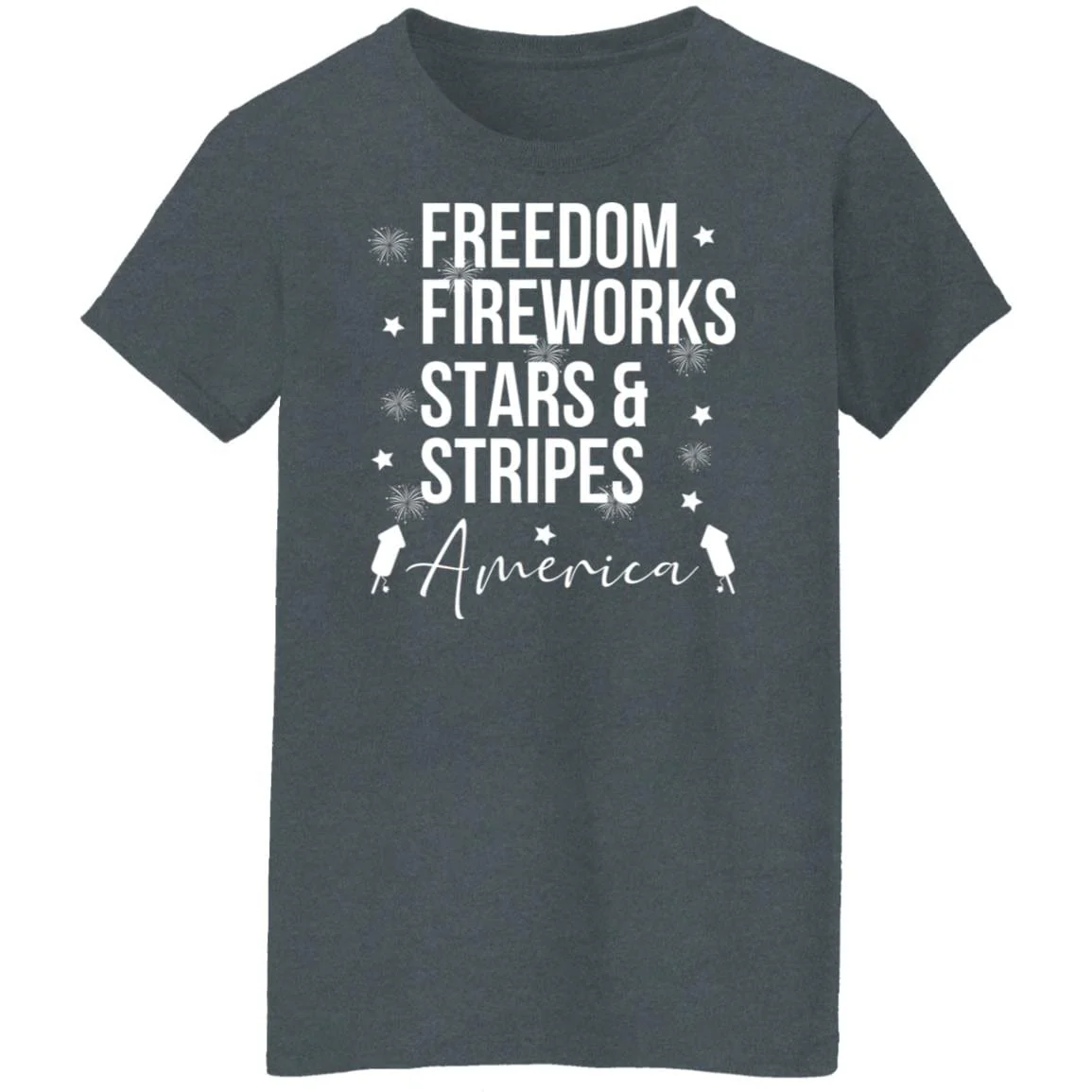 Freedom Fireworks Stars And Stripes 4th of July Shirt H404 - Image 5