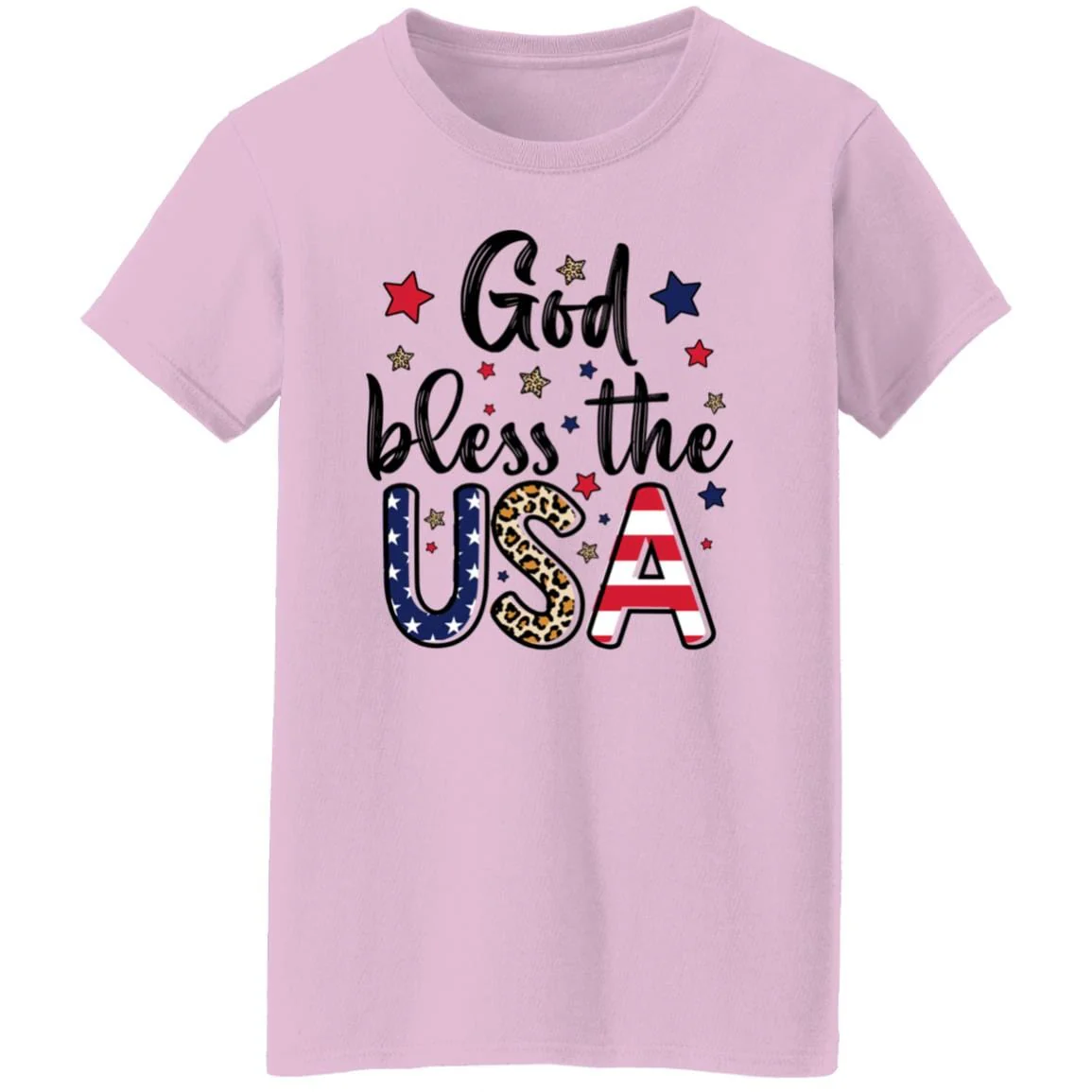 God Bless The USA Red White Blue Flag Patriotic 4th of July Shirt H411 - Image 7