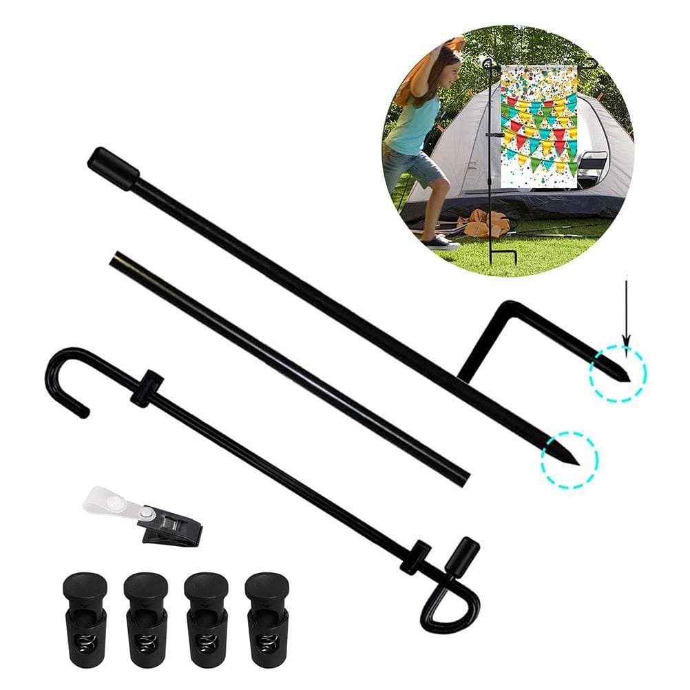 Garden Iron Flag Pole, garden flag HN590 - Image 4