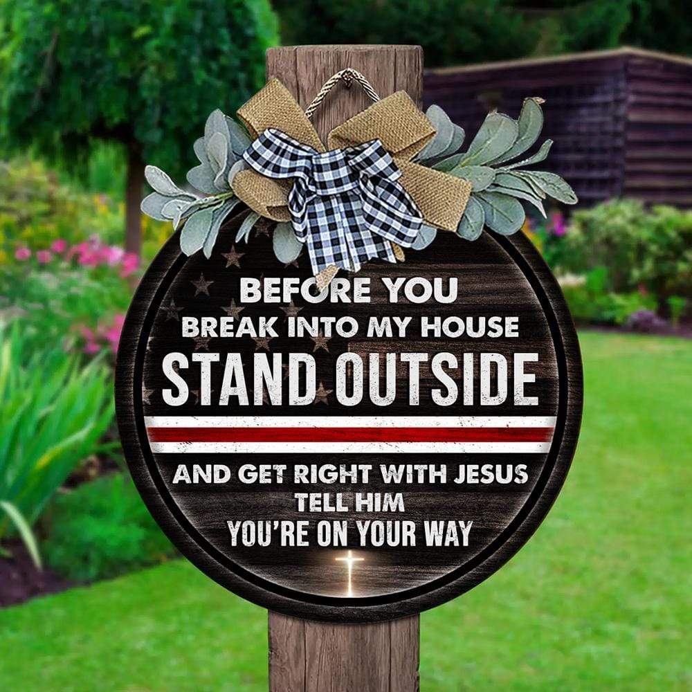 Get right with Jesus tell him you're on you way, Nurse Lover Gift, Thin red white Line, nurse Door Hanger HN590 - Image 2