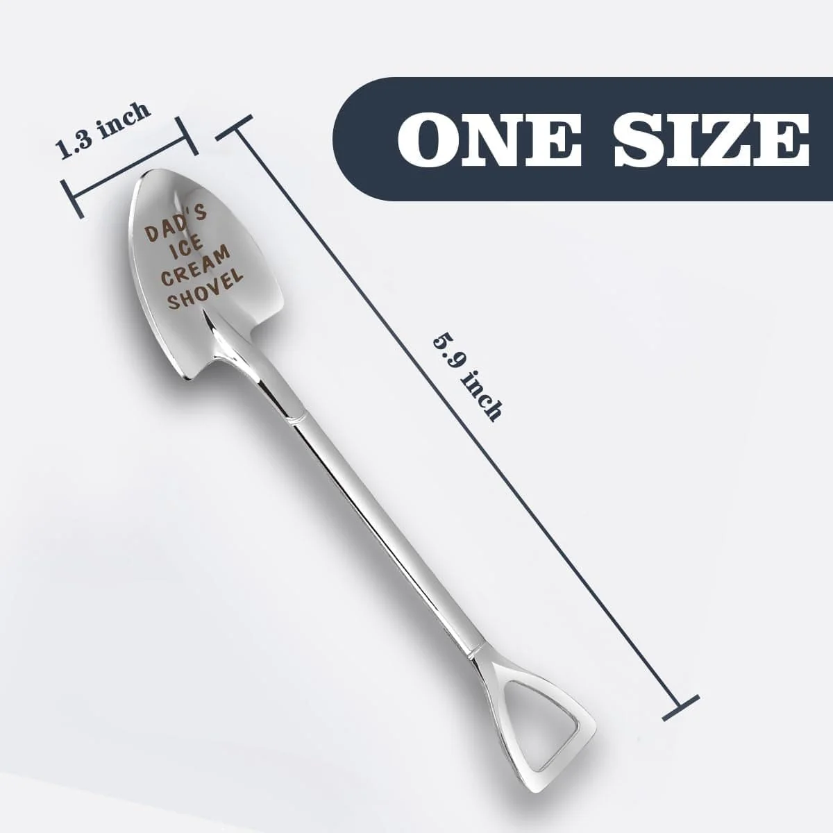 Gifts for Dad Fathers Day Dad Gifts Men Ice Cream Spoon Scoop for Ice Cream Lovers, Father'S Day Gifts for Men Funny Engraved Stainless Steel Spoon Shovel, Birthday Fathers Gifts - Image 6