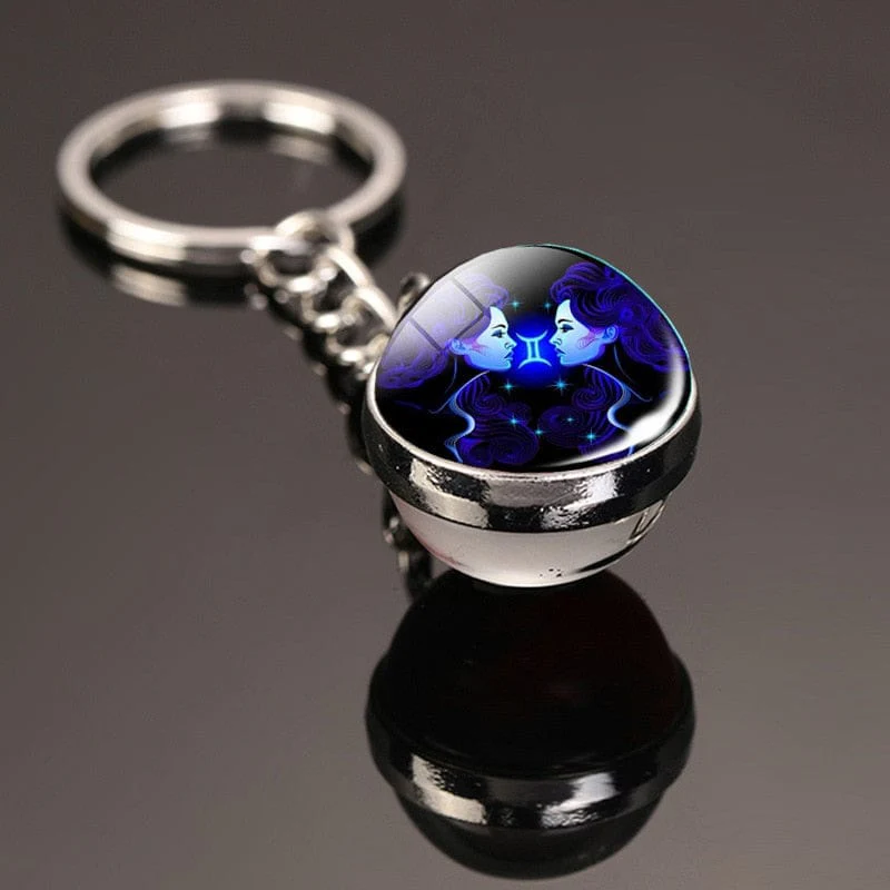 Glass Ball Creative 12 Constellation Keychain - Image 10