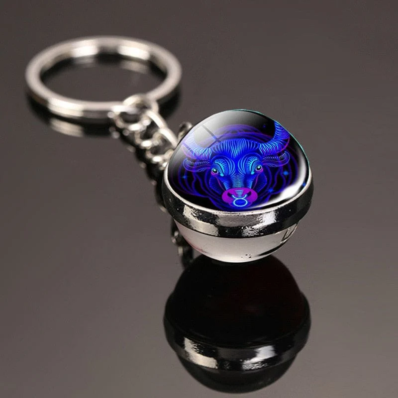 Glass Ball Creative 12 Constellation Keychain - Image 7