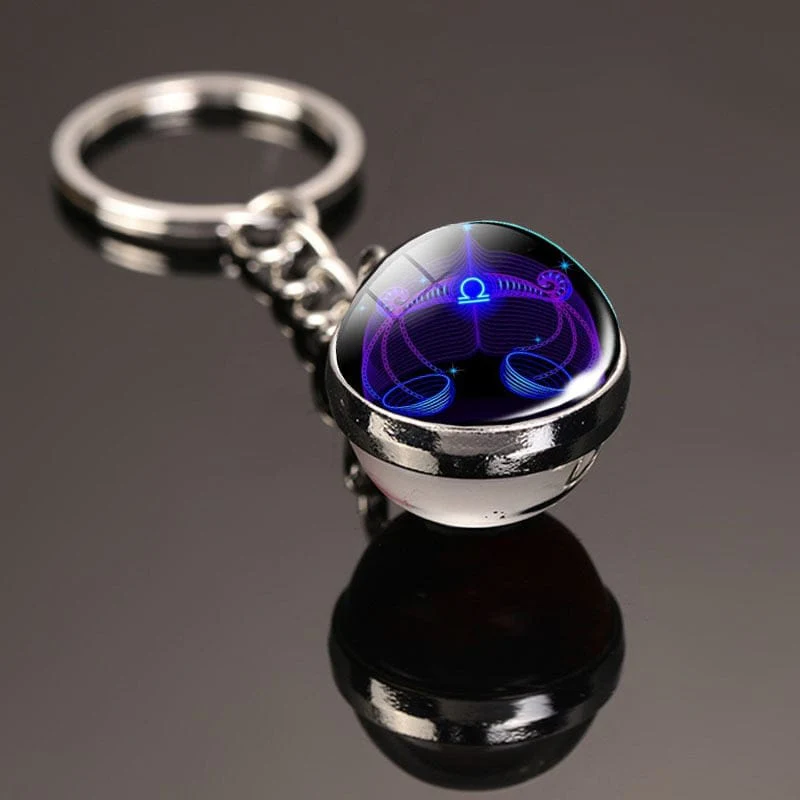 Glass Ball Creative 12 Constellation Keychain - Image 8