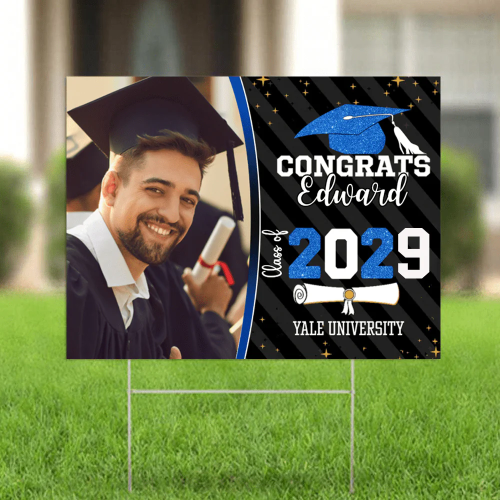 Congrats Class of 2026 Custom Image Yard Sign - Graduation Day, Senior Gift 889869 - Image 9
