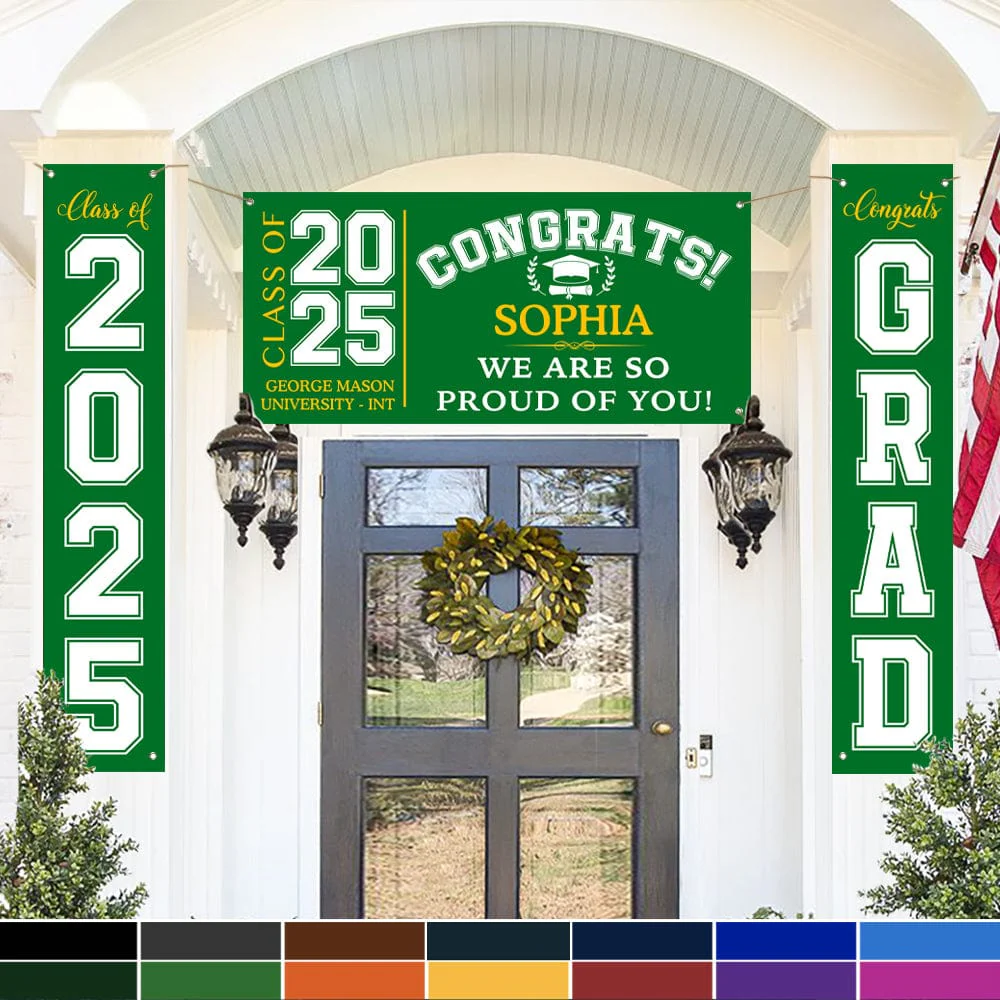 Congrats Class of 2026 Banner Combo 3 Pieces, Graduation Day, Senior Gift 890295 - Image 3