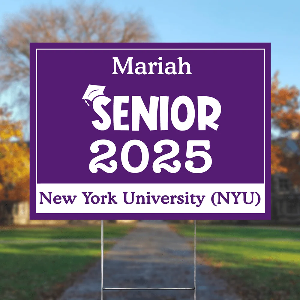 Senior Yard Sign 18x24'' Ver2 - Made in USA (H-Stake Stand Included), Graduation Day HA75 890373 - Image 4