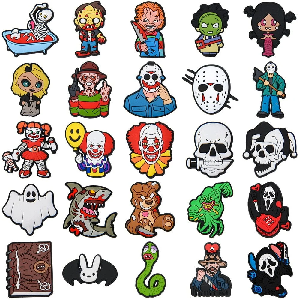 halloween Croc Accessories Charms Clown Witch Cartoon Animals Shoe Decoration For Kids Adults Gift