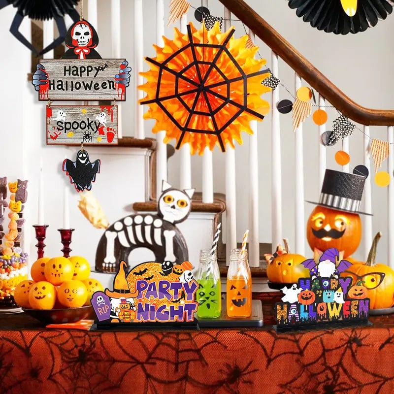 Halloween Home Door Wooden Hanging Signs - Image 27