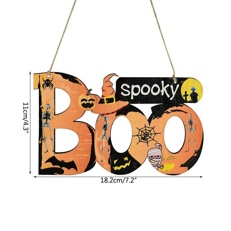 Halloween Home Door Wooden Hanging Signs - Image 5