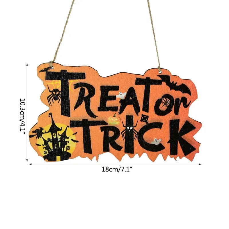 Halloween Home Door Wooden Hanging Signs - Image 6