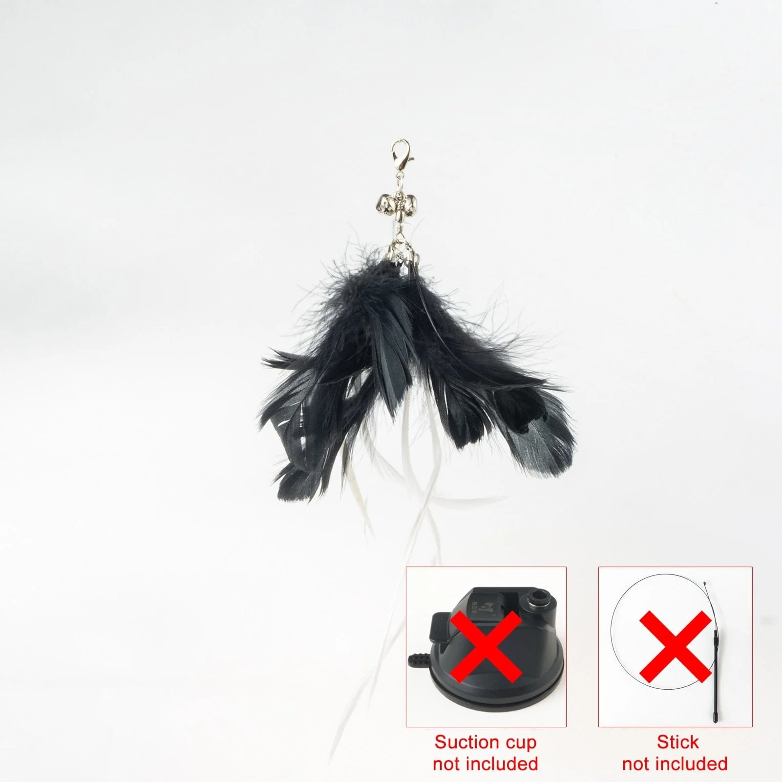 Handfree Bird/Feather Cat Wand with Bell Interactive Toys for Cats - Image 10
