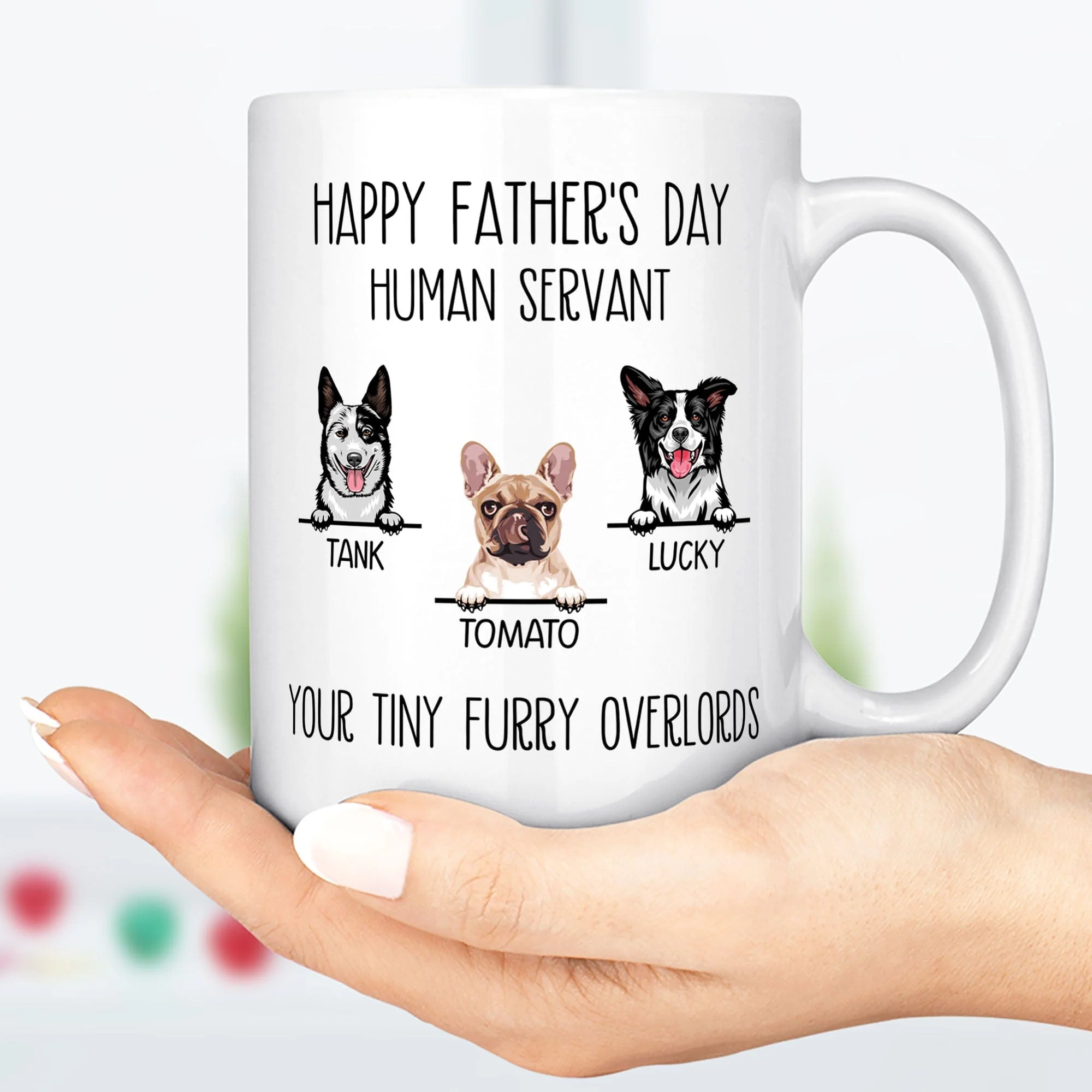 Happy Birthday Human Servant Personalized Custom Dog Mug C334 - Image 3
