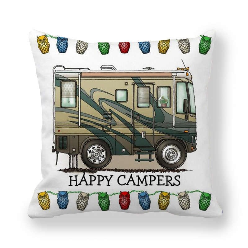Happy Camper Decorative Pillow Case - Image 5