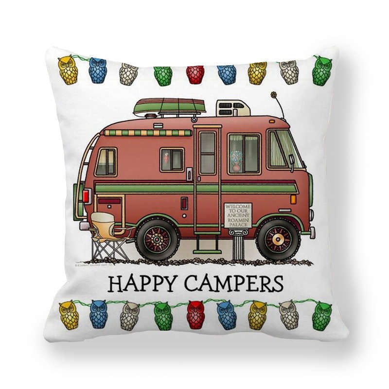 Happy Camper Decorative Pillow Case - Image 6