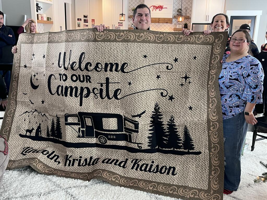 Happy Campers Camping Patio Mat Personalized Gift TA29 888480