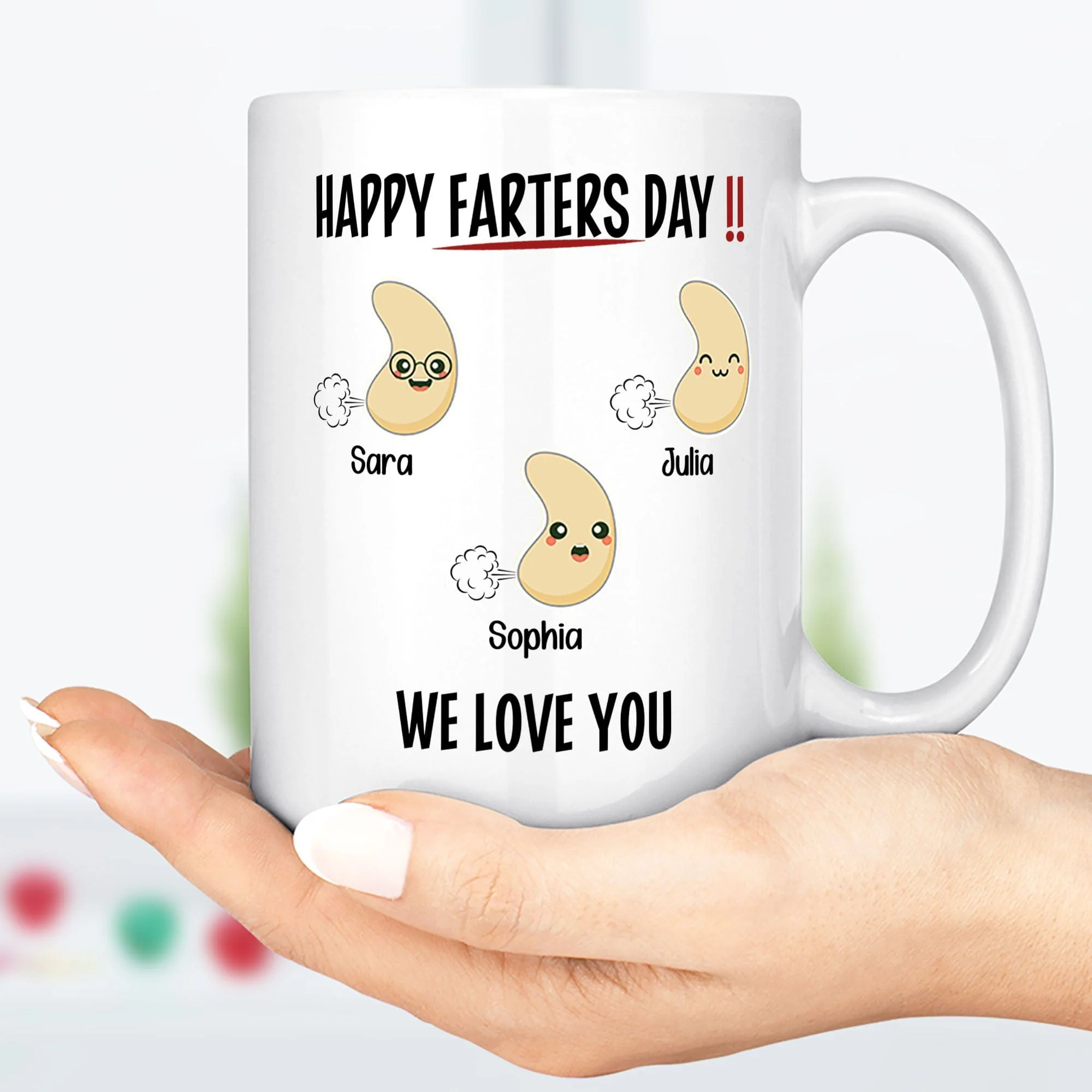 Happy Farters Day Personalized Custom Father's Day Mug C224 - Image 2