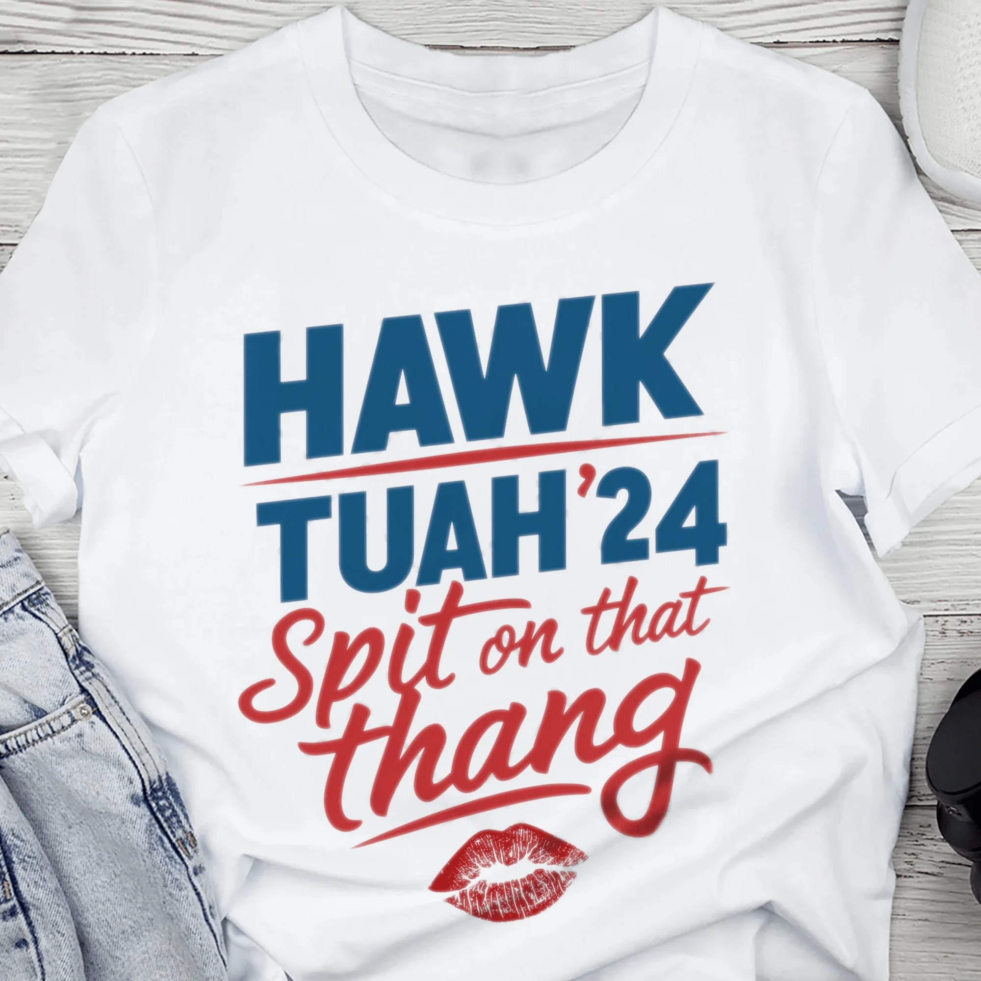 Hawk Tuah '24 Spit on That Thang Shirt DM01 891297 - Image 4