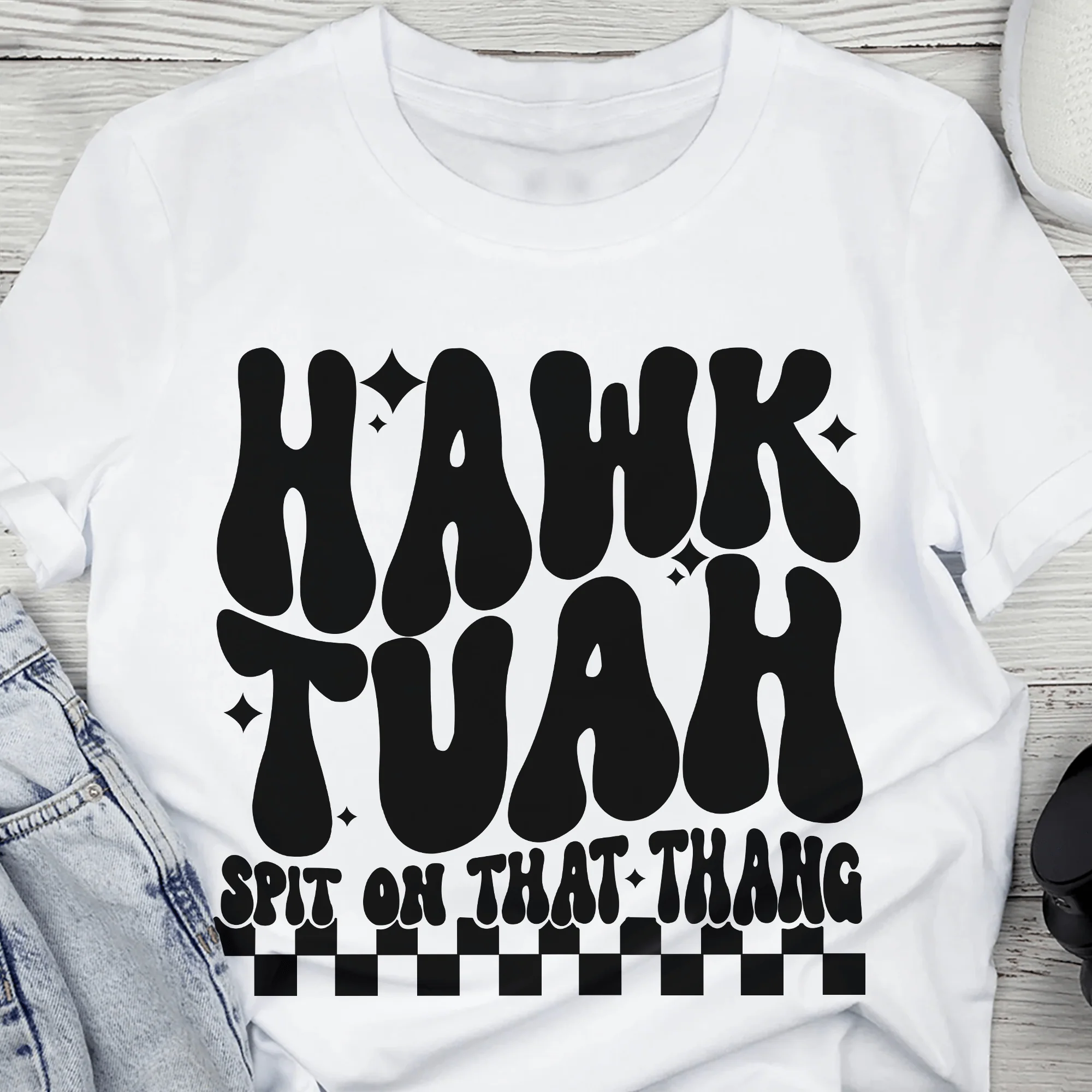 Hawk Tuah Spit In That Thang Shirt DM01 891261 - Image 2