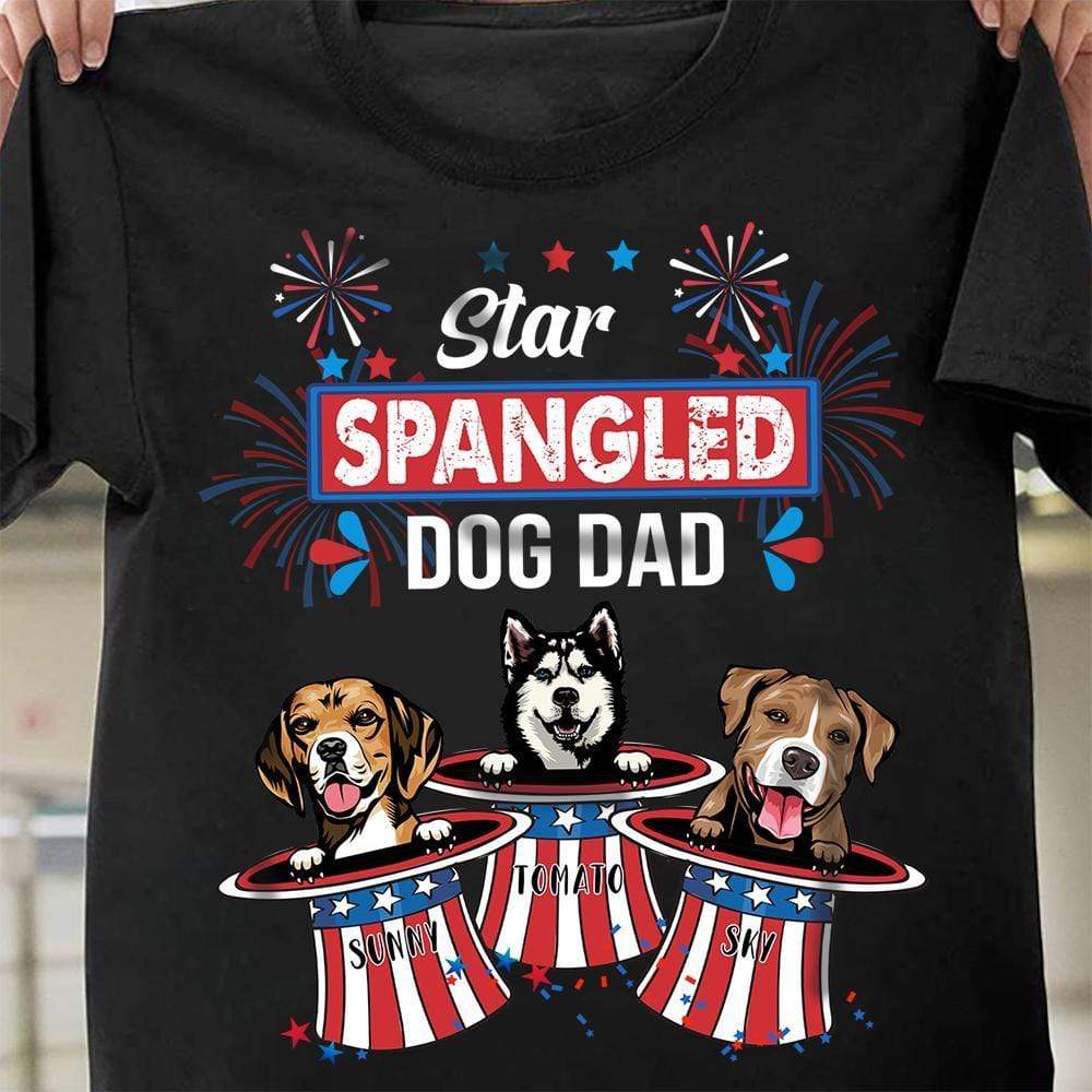Star Spangled Dog Dad Shirt - Image 2