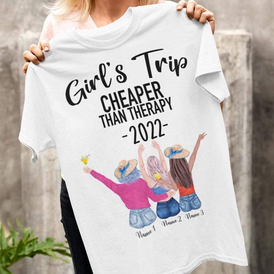 Girls Trip 2022 Than Therapy Best Friend Shirt - Image 4
