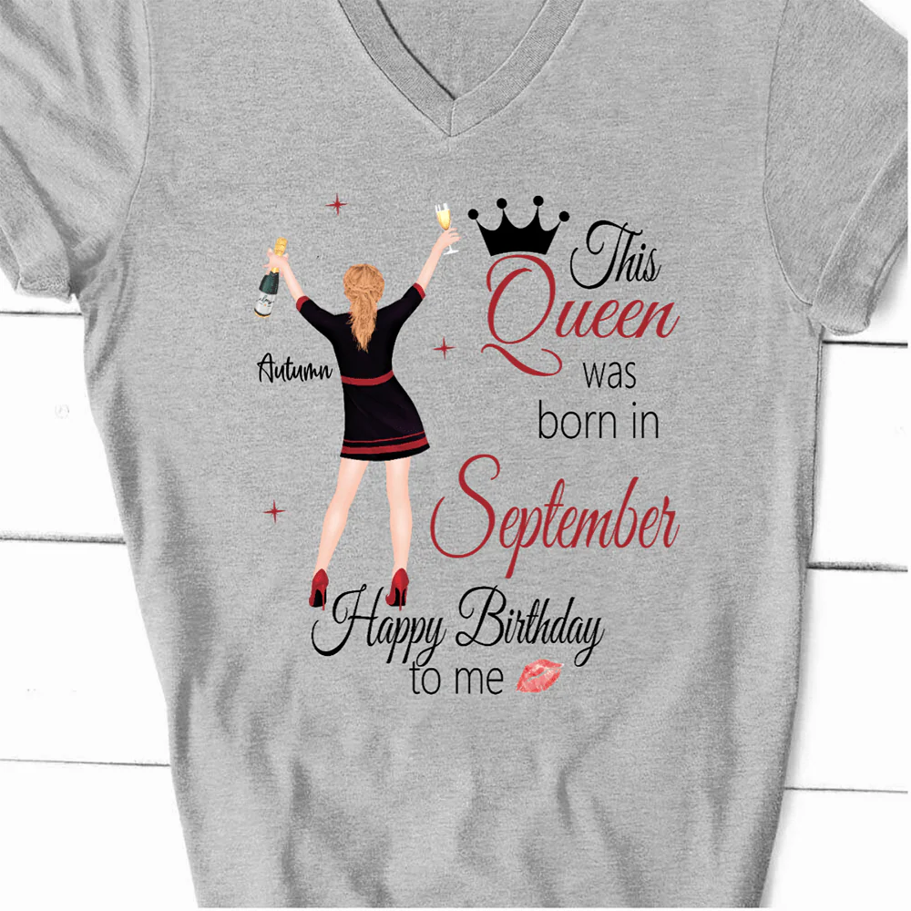 This Queen Was Born In Month Birthday Shirt - Image 3